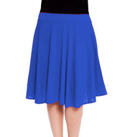 ELASTIC WAIST FLARED A-LINE SKATER SKIRT