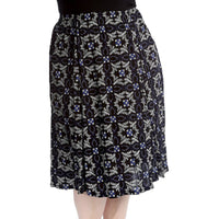 Elastic Waist patterned UPPER CALF length skirt - PLUS SIZES