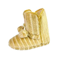 ROCKTHOSECURVES BEIGE / CREAM STRIPED SLIPPERS / SLIPPER BOOTS