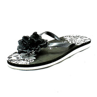 Rosette detail front pretty flip flops