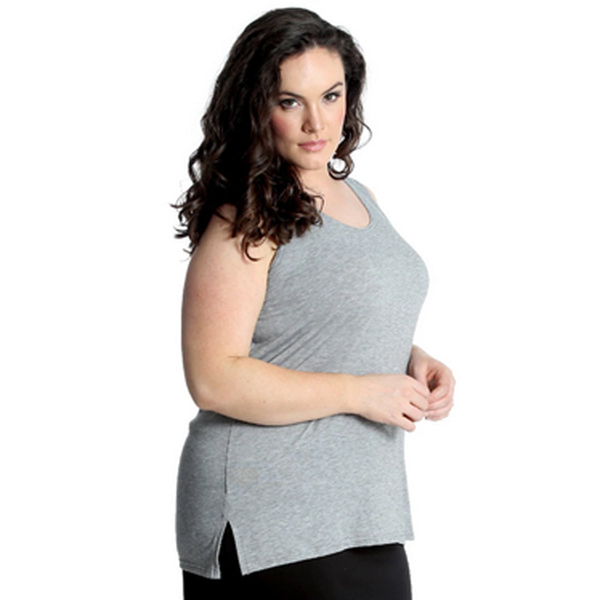Viscose Sleeveless Cut Side Vest / T-shirt