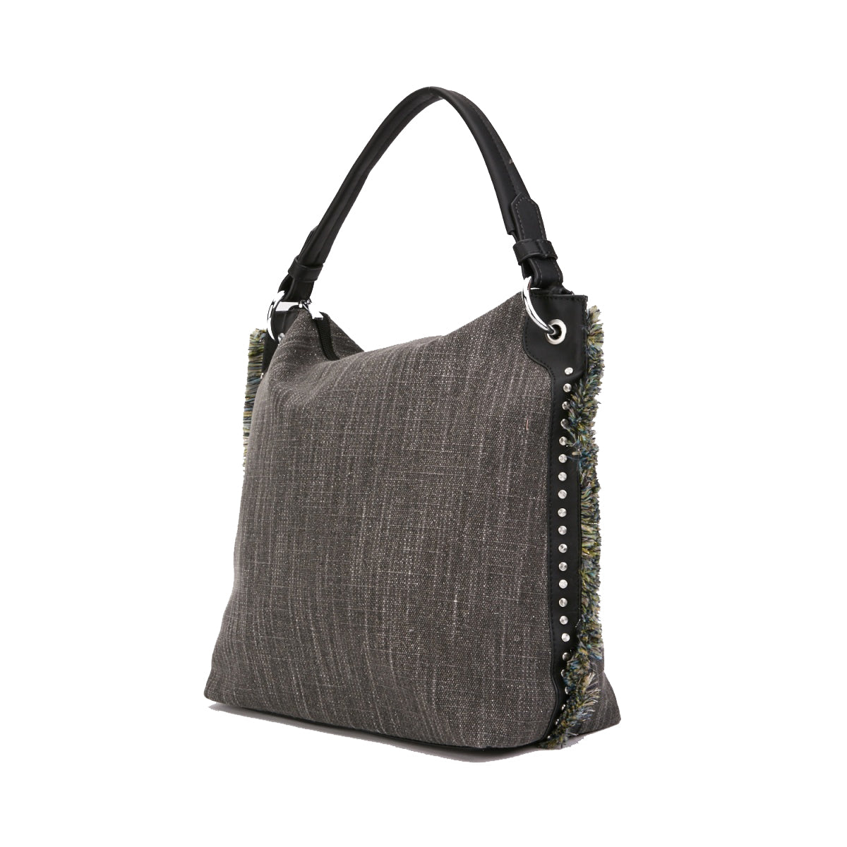 Fringe Edge Textured Handbag