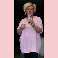 ROCKTHOSECURVES SUPER SOFT SHIMMER EDGE SHORT SLEEVE TOP / BLOUSE
