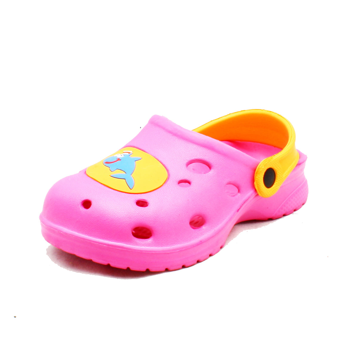 Kids Clog beach shoes with shark motif