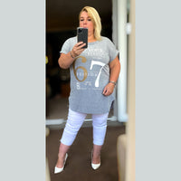 NEW YORK 67 DIPPED HEM LONG T-SHIRT