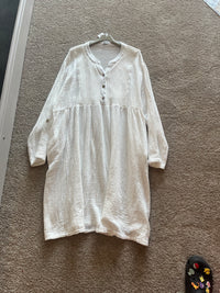 buttoned shirt netted dress (Copy)