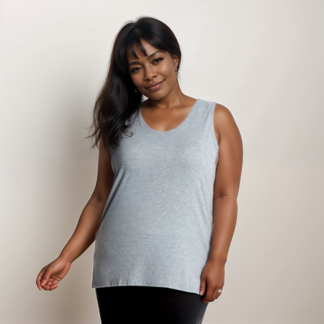 Viscose Sleeveless Cut Side Vest / T-shirt