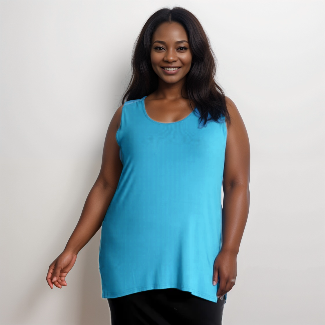 Viscose Sleeveless Cut Side Vest / T-shirt