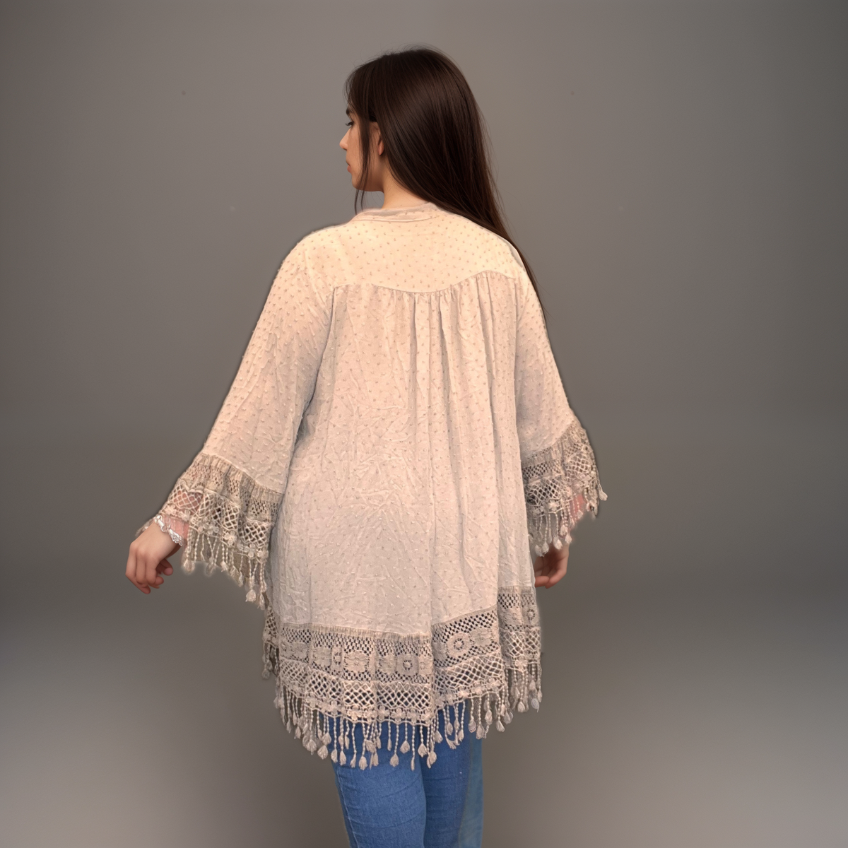 Crochet-Hem Blouse