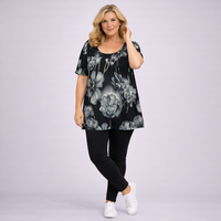 Short Sleeve Floral Smock Top