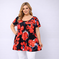 Short Sleeve Floral Smock Top