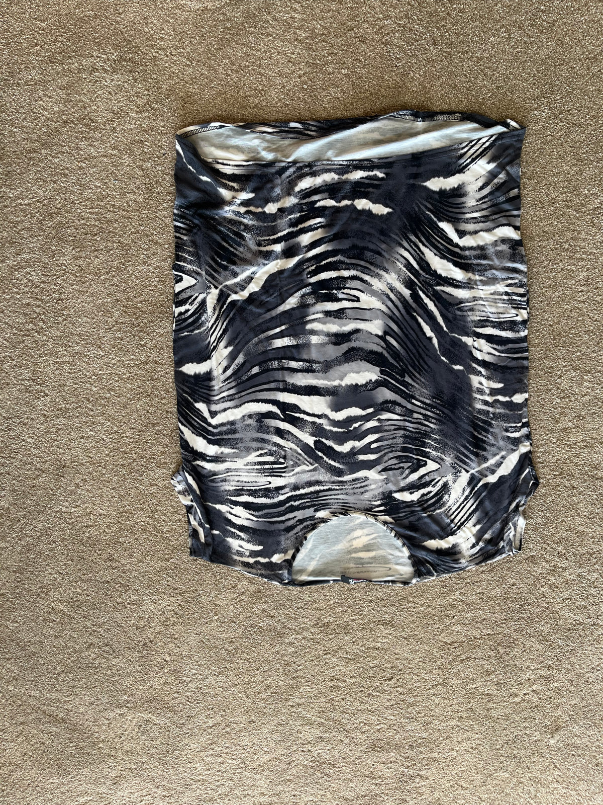 black-white-grey zebra pattern tops