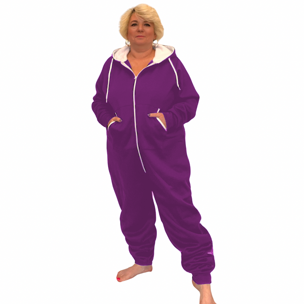 ALL IN ONE LOUNGESUIT PLUS SIZEPURPLE / UK 12-14