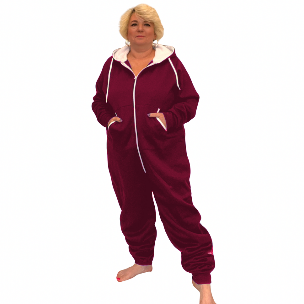 ROCKTHOSECURVES ALL IN ONE LOUNGESUIT PLUS SIZEWine / UK 12-14