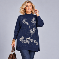 Embroidered & Beaded Super Soft Long Jumper