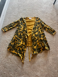 waterfall design studded/long/camo jacket
