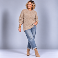 Sparkly Pearl Edged Chunky Knit Jumper