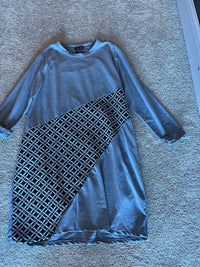 grey/black pattern dress