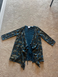 waterfall design studded/long/camo jacket