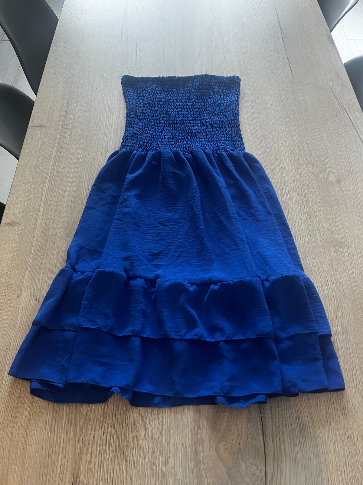 royal blue shearing skirt