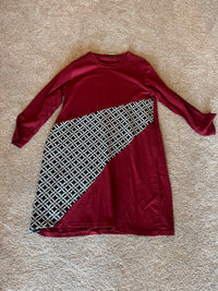 grey/black pattern dress