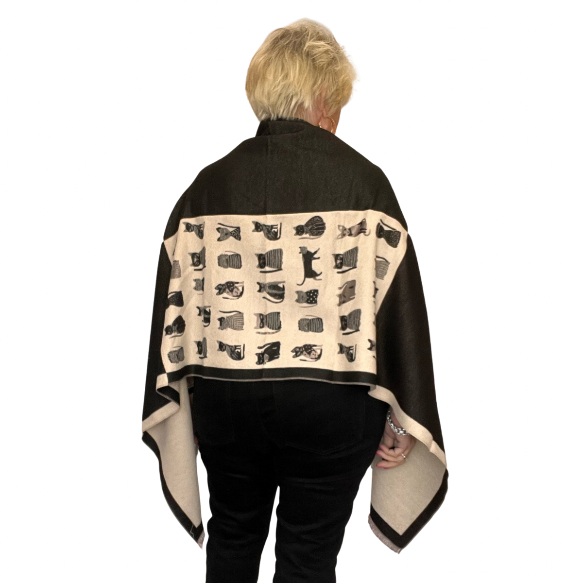 Soft Luxury Feel Cat Print Long Scarf / Shawl