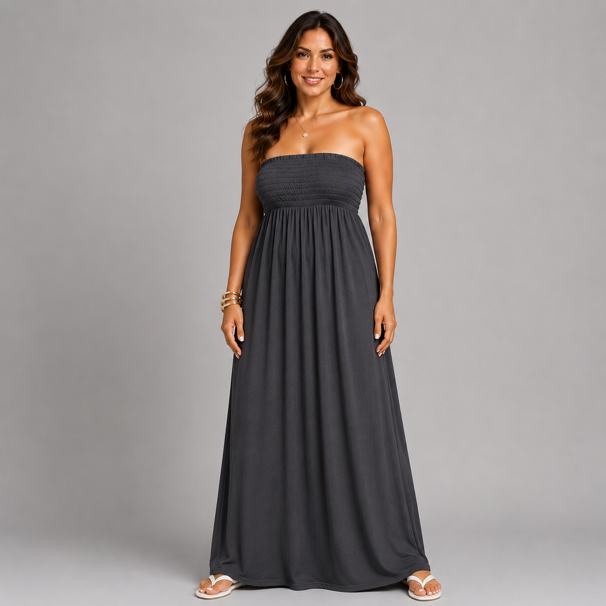 Strapless Boob Tube Maxi Dress