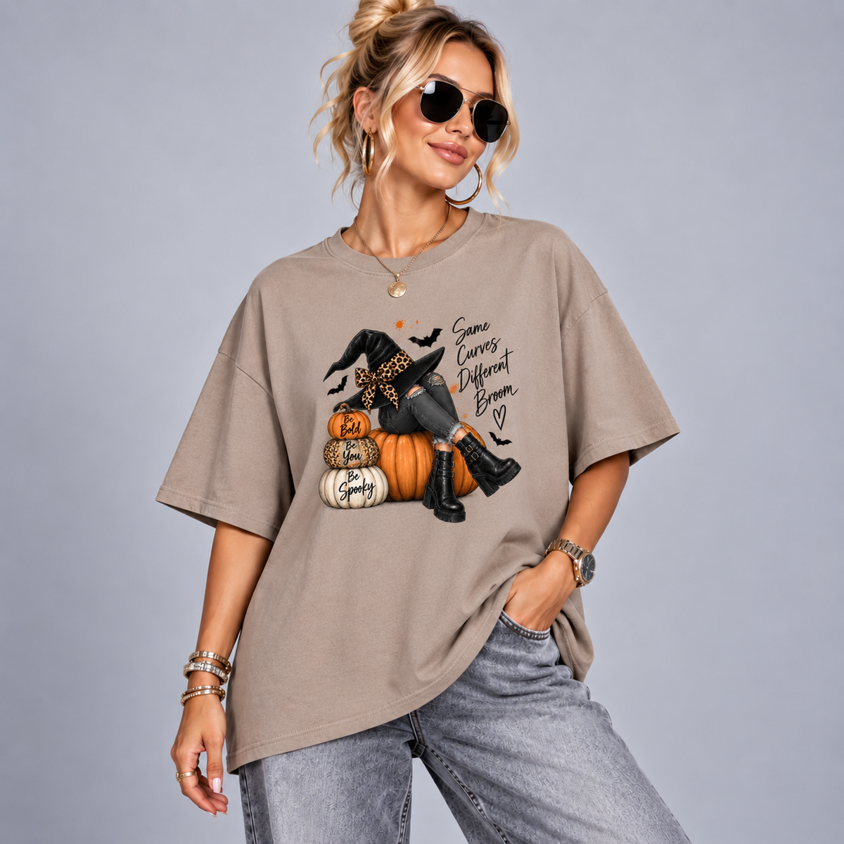 Same Curves Different Broom Halloween T-Shirt