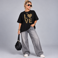 Long T-shirt with Leopard Love Logo