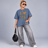 Long T-shirt with Leopard Love Logo