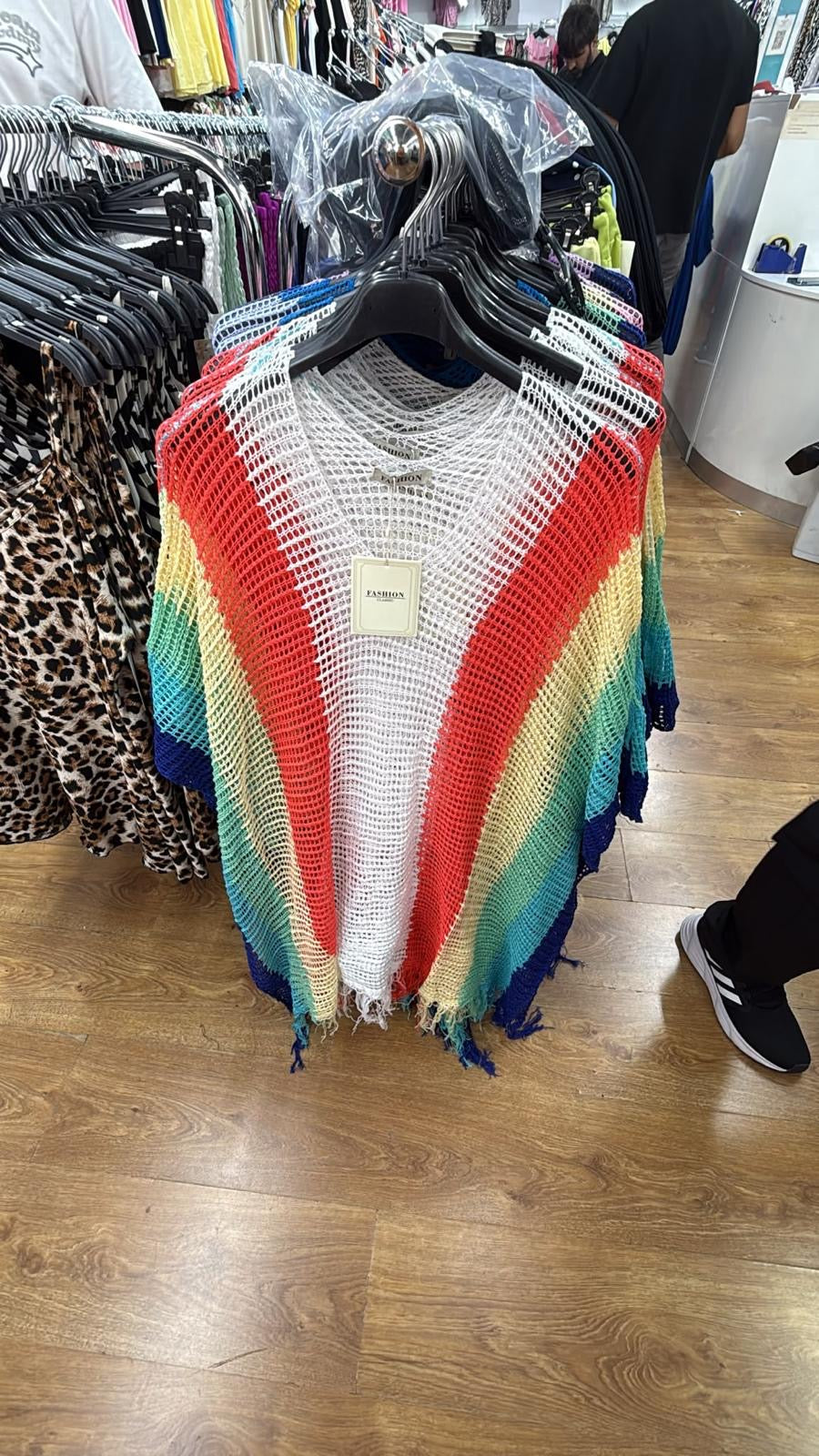 multi colour poncho