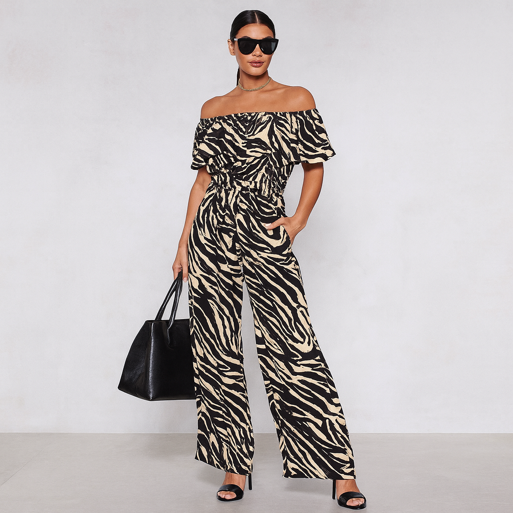 Bardot Wide Leg Jumpsuit With Pockets