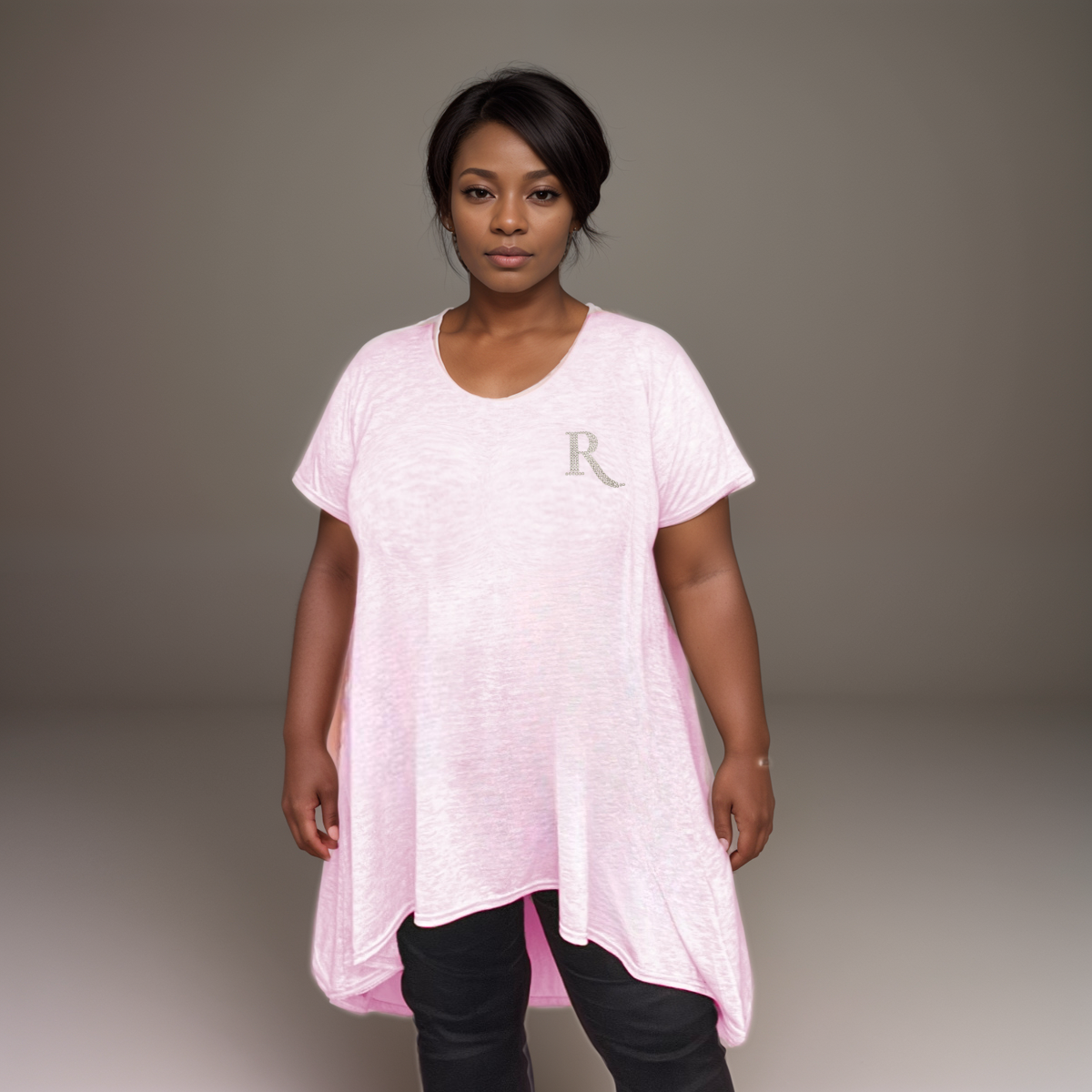 Pastel Swing Top with Diamante “R” Logo