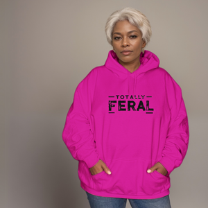 Premium Cotton Hoodie with “Totally Feral” Logo