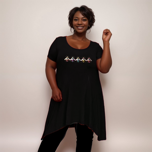 Multi Coloured Bee-Logo Hanky-Hem Swing Top