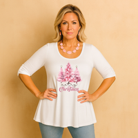 Pink Christmas Tree Swing Top