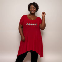 Multi Coloured Bee-Logo Hanky-Hem Swing Top