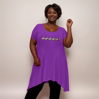 Multi Coloured Bee-Logo Hanky-Hem Swing Top