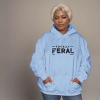Premium Cotton Hoodie with “Totally Feral” Logo
