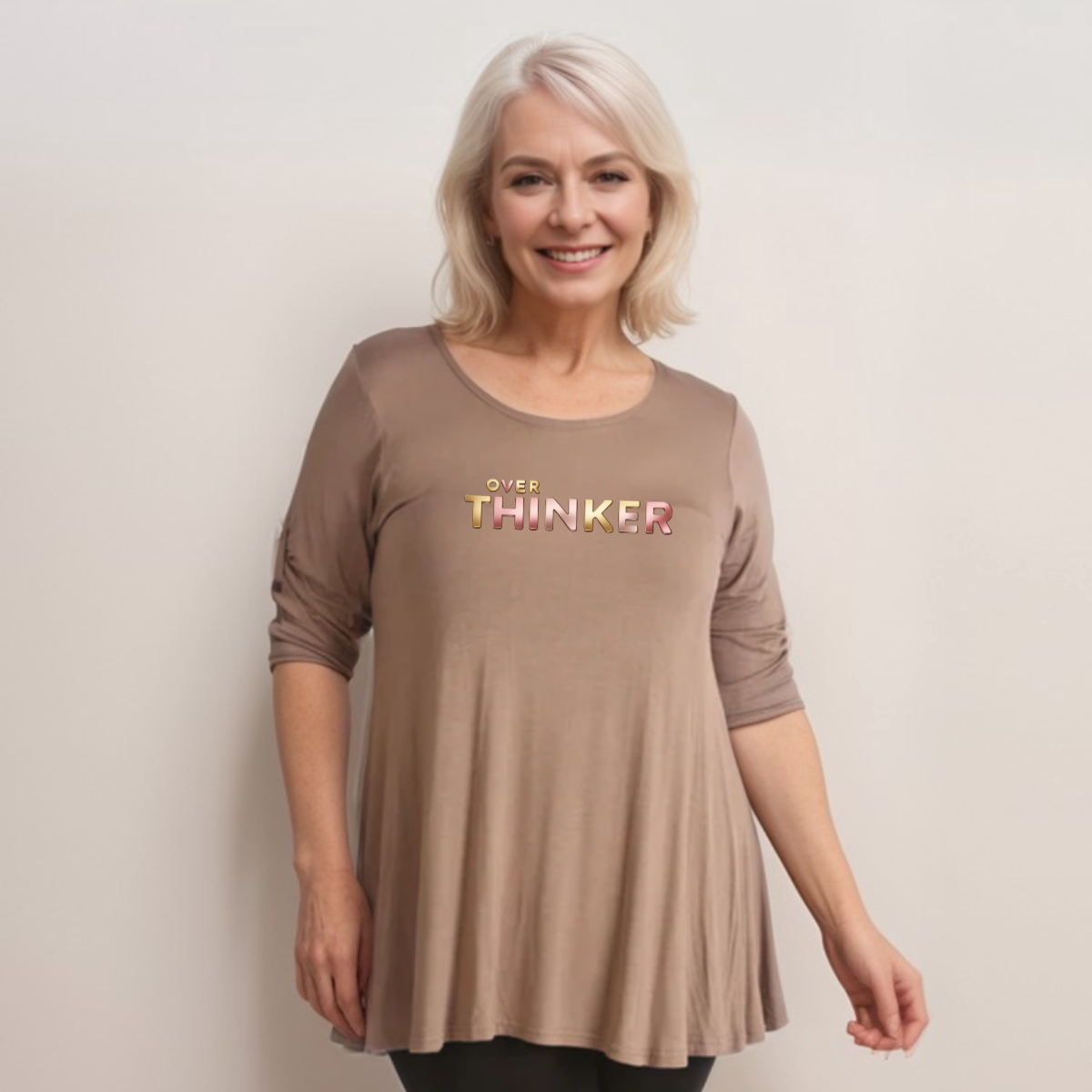 Swing Top with “Over Thinker” Logo