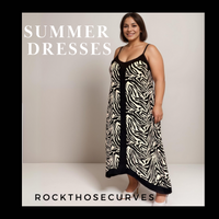 ROCKTHOSECURVES STRAPPY HANKY HEM ANIMAL PRINT DRESS