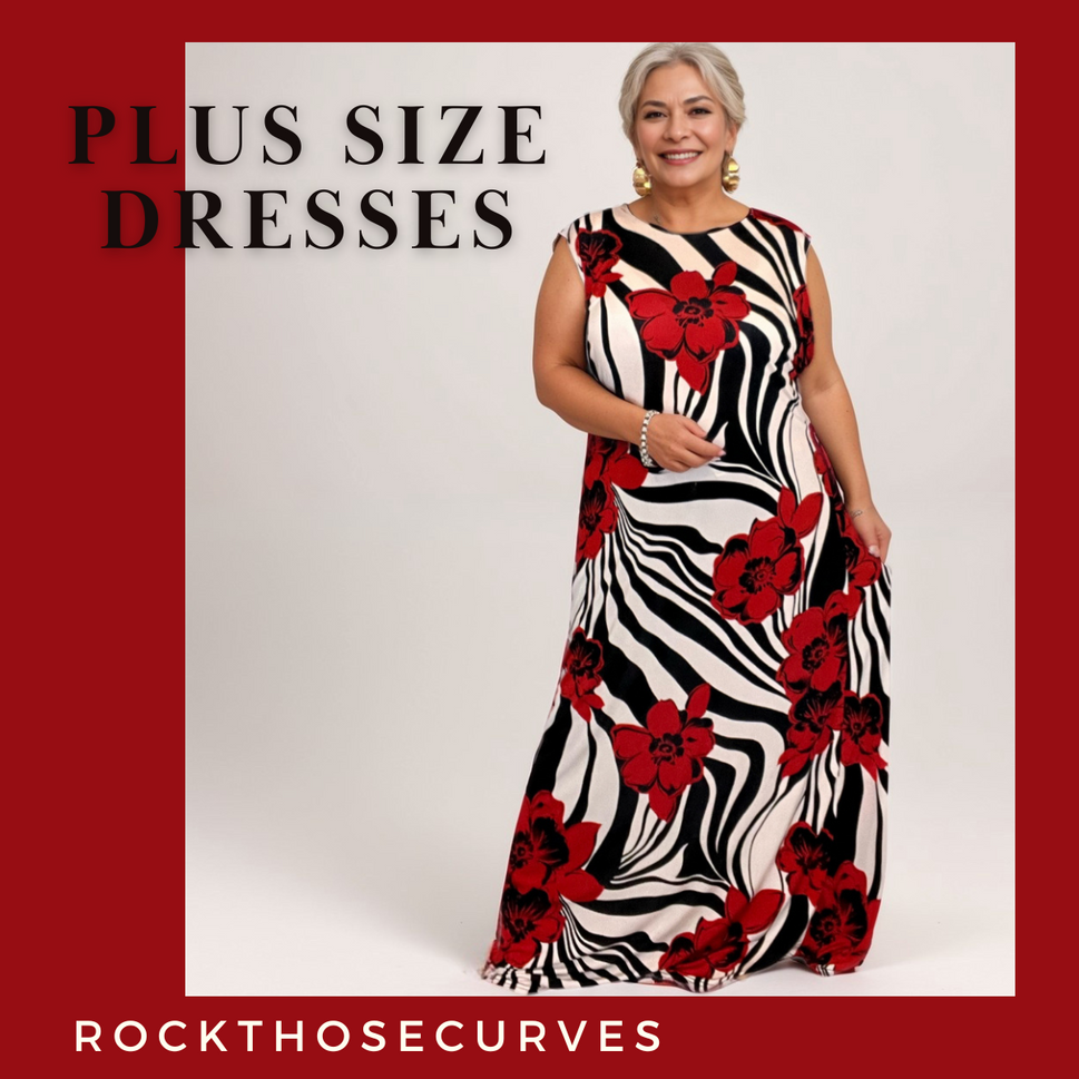 ROCKTHOSECURVES RED WHITE BLACK SWIRL SLEEVELESS MAXI DRESSWhite / Red / UK 12-14