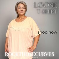 ROCKTHOSECURVES STUDDED SHORT SLEEVE COTTON T-SHIRT LONGER LENGTH