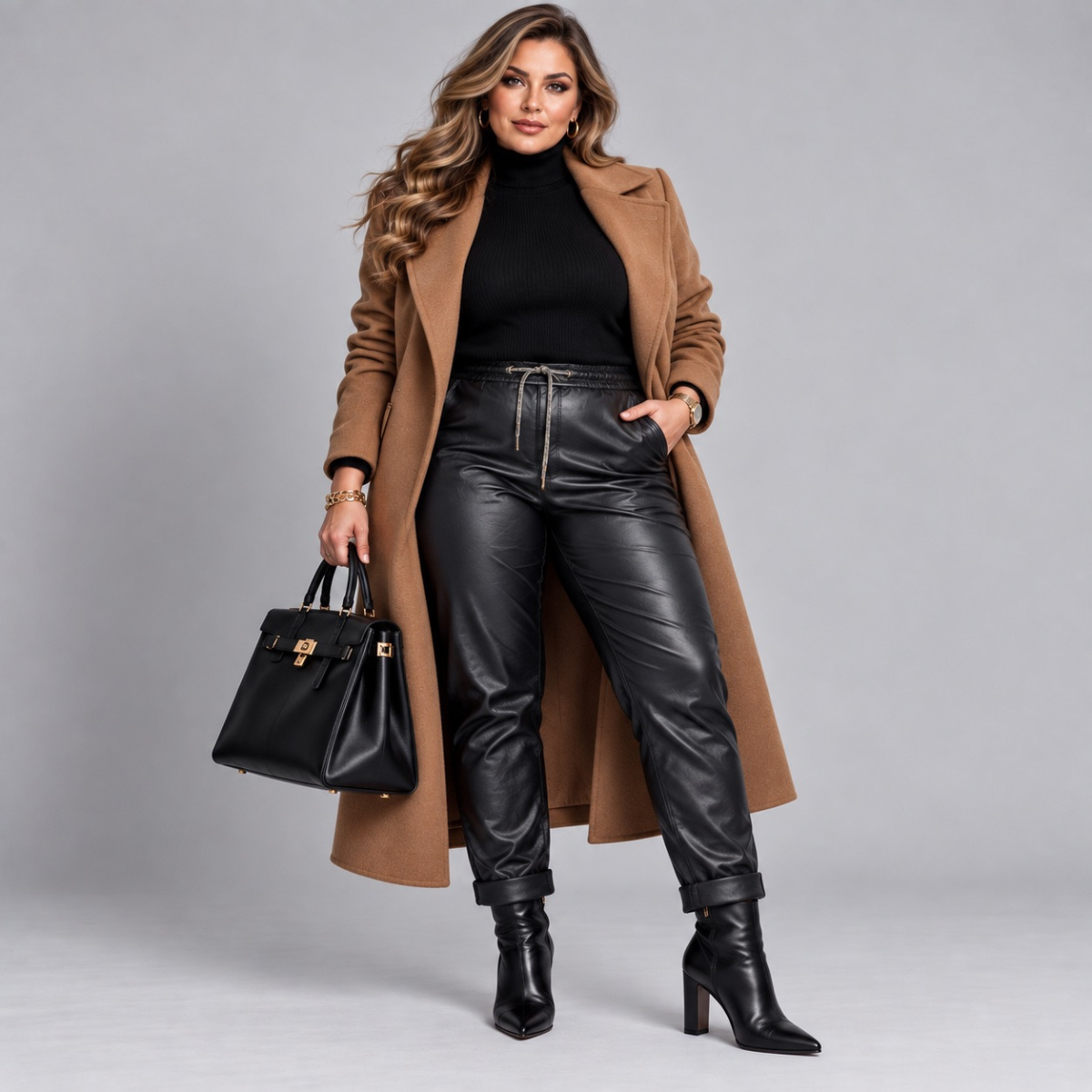 Faux Leather Very Stretchy Magic Trousers / Jeans