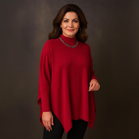 Fine Knit Turtle Neck Hanky Hem Jumper