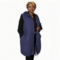 SLEEVELESS QUILTED COAT WITH HOOD JERKIN / GILET