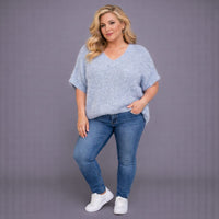 Super Soft Drop Shoulder V Neck Jumper