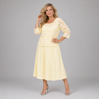 Star Lace Overlay A-line Dress