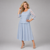 Star Lace Overlay A-line Dress