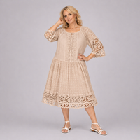 Cotton Sequin Detail Lace edged Dress